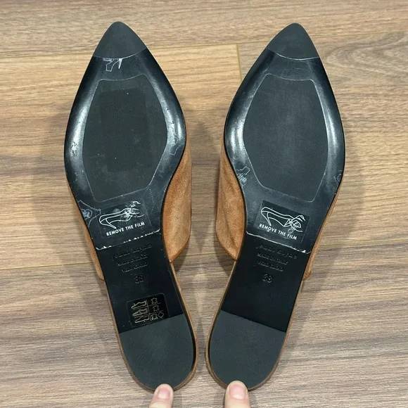 Jenni Kayne Suede Mules in Saddle Brown Size 38 / US 8 - Picture 10 of 13